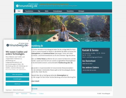 Website-Vorschau von Lastminute Reisen
