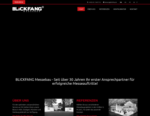 Website-Vorschau von Messebau - Blickfang GmbH Köln