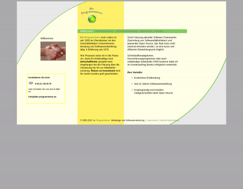 Website-Vorschau von Webdesign und Softwareentwicklung
