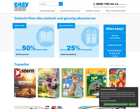 Vorschau von easy abo zeitschriften service
