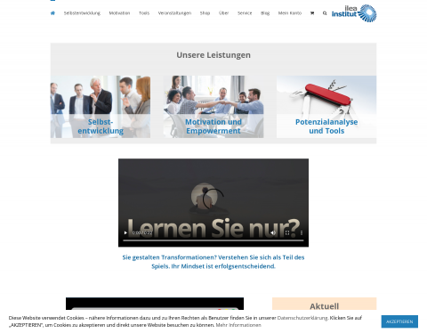 Website-Vorschau von Workshops zur Persönlichkeitsentwicklung