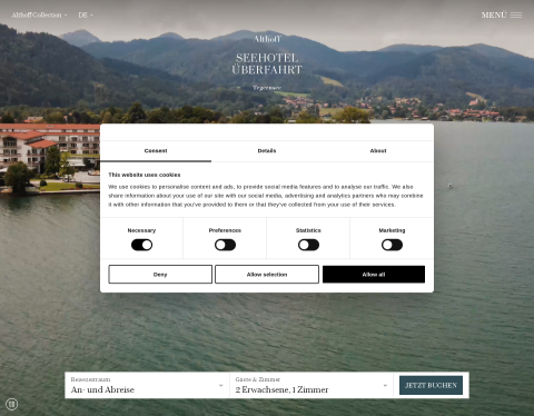 Website-Vorschau von Althoff Seehotel Überfahr