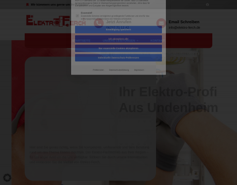 Website-Vorschau von Elektro Ferch der Elektro Profi