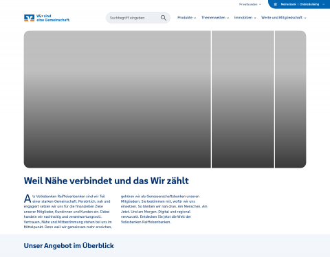 Website-Vorschau von Volksbanken Raiffeisenbanken