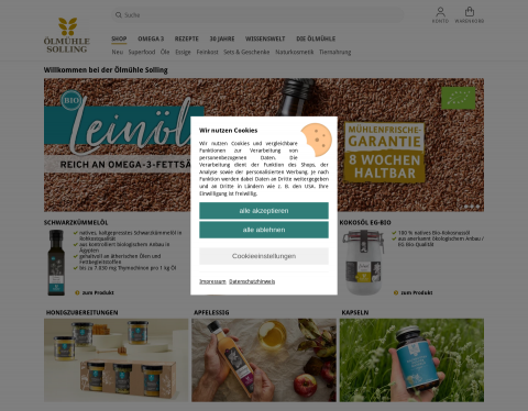 Website-Vorschau von Online-Shop