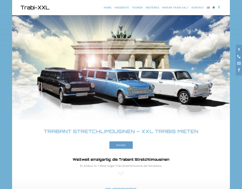 Website-Vorschau von Trabi-XXL Trabant Stretchlimousine