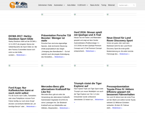 Website-Vorschau von Pkws und Automessen