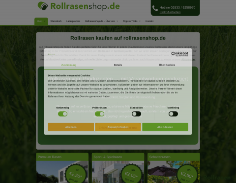 Website-Vorschau von Rollrasen