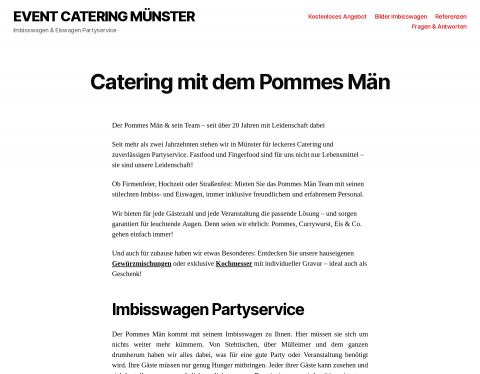 Website-Vorschau von Partyservice - Event Catering Münst