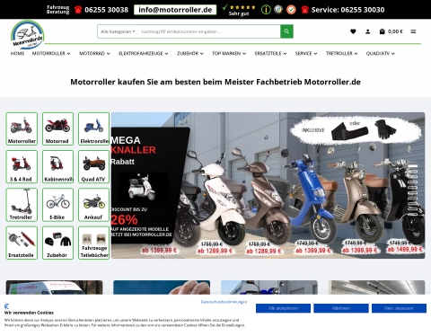 Website-Vorschau von Motorroller