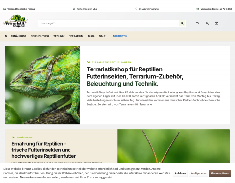 Website-Vorschau von Terraristikshop.net