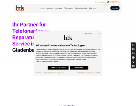 Website-Vorschau von bds Telekom & Vodafone