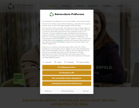 Website-Vorschau von Ihr Steuerberater - ZAWI Treuhand