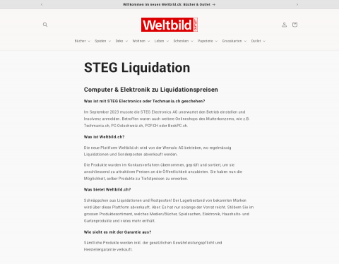 Website-Vorschau von Unterhaltungselektronik von STEG