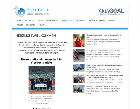Website-Vorschau von Goal Ball