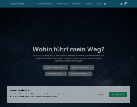 Website-Vorschau von Solarhoroskop und Mondhoroskop