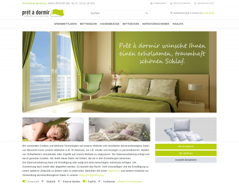Website-Vorschau von Hochwertige Spannbettlaken