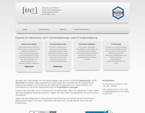 Website-Vorschau von Datenschutz ist wichtig