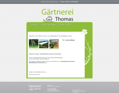 Website-Vorschau von Gärtnerei Thomas Landau