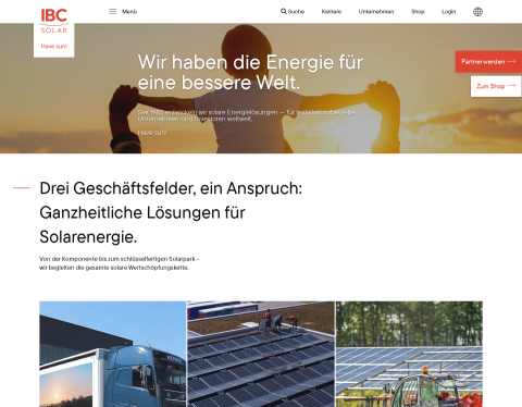 Website-Vorschau von IBC Solar AG