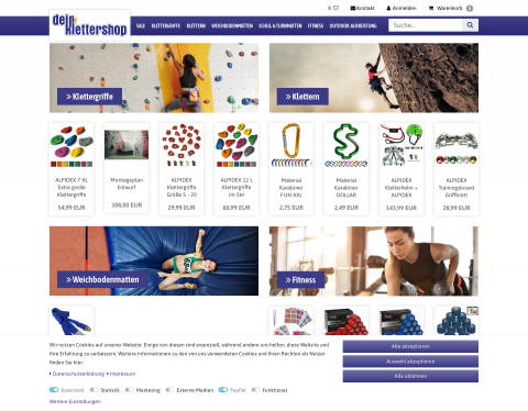 Website-Vorschau von Dein Klettershop