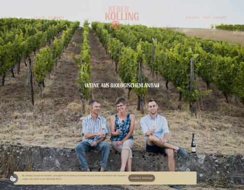 Website-Vorschau von Weingut Keber Kolling