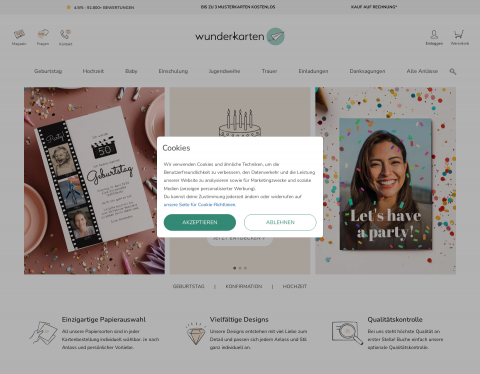 Website-Vorschau von Wunderkarten