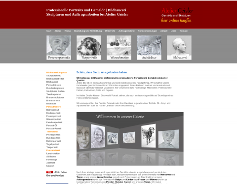 Website-Vorschau von Atelier Geisler Portraitmalerei