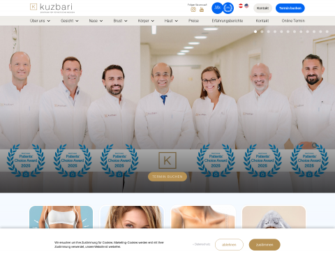 Website-Vorschau von Kuzbari - Zentrum für Ästhetische Medizin
