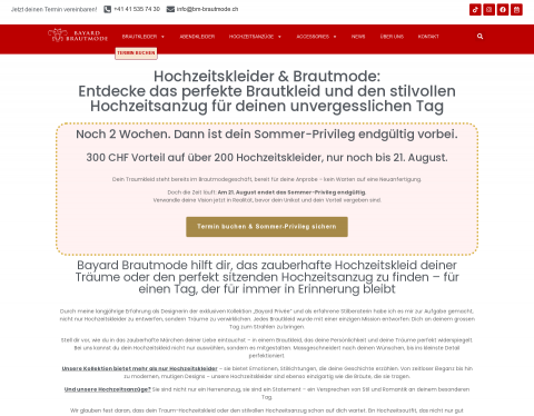 Website-Vorschau von Brautmode Bayard Mariam