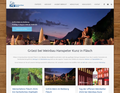 Website-Vorschau von Wein Schweiz
