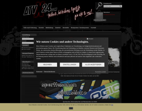 Website-Vorschau von Quad, ATV & Motocross Verschleißteile