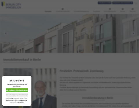 Website-Vorschau von Immobilien Berlin