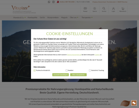 Website-Vorschau von Homöopathie online bestellen