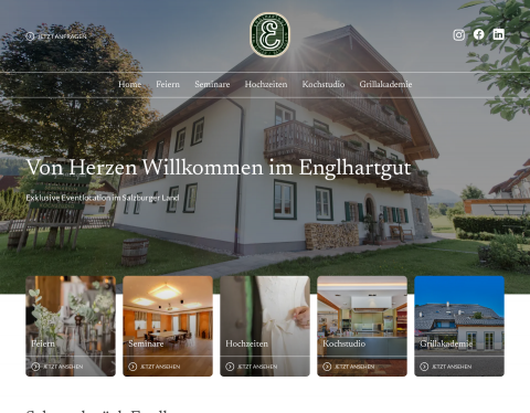 Website-Vorschau von Event-Location nahe Salzburg Stadt