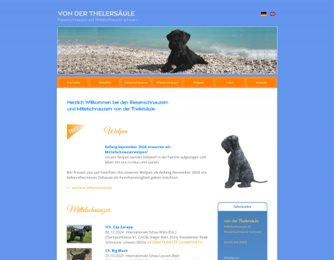 Website-Vorschau von Riesenschnauzer und Mittelschnauzer