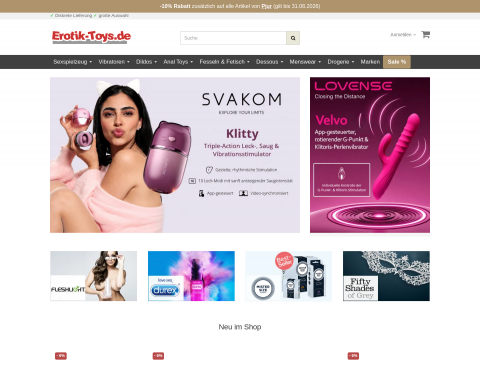 Website-Vorschau von Erotische Dessous im Onlineshop