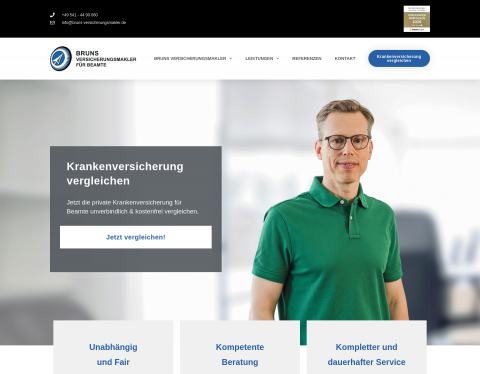 Website-Vorschau von Bruns Versicherungsmakler