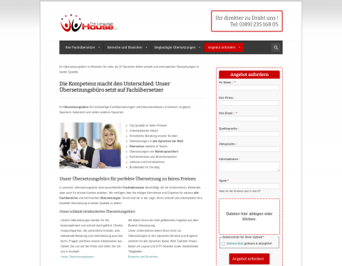 Website-Vorschau von The Languagehouse