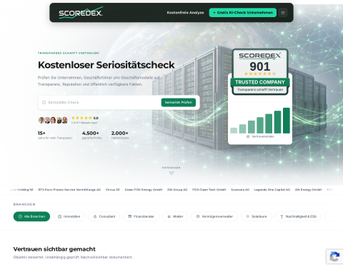 Website-Vorschau von scoredex GmbH