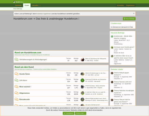 Website-Vorschau von Hundeforum.com
