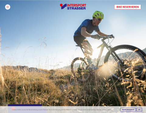 Website-Vorschau von Sportshop Intersport Strasser