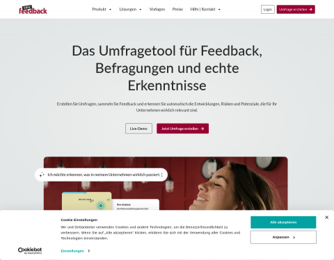 Vorschau von easyfeedback ? Online Umfrage Tool