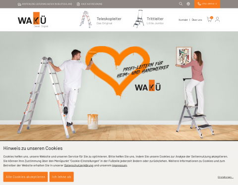 Website-Vorschau von WAKÜ GmbH aus Ludwigsburg