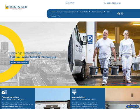 Website-Vorschau von Bönninger GmbH Malerarbeiten