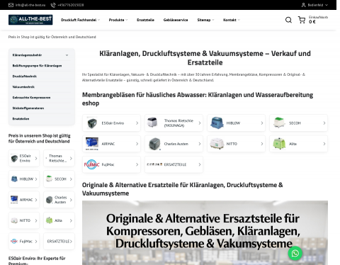 Website-Vorschau von Aktivkohlefuellungen