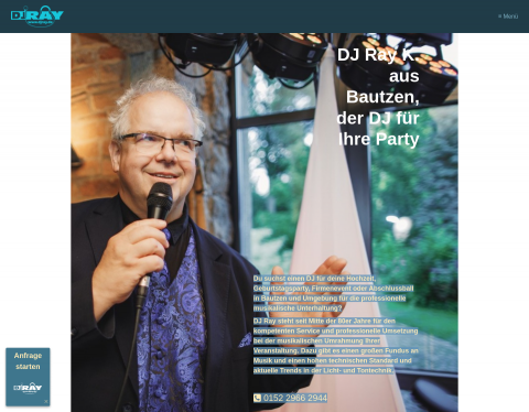 Website-Vorschau von DJ Bautzen -  DJ Ray und seine mobile Disco