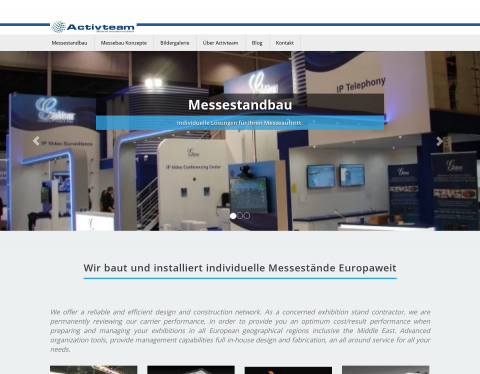 Website-Vorschau von Activteam messestandbau