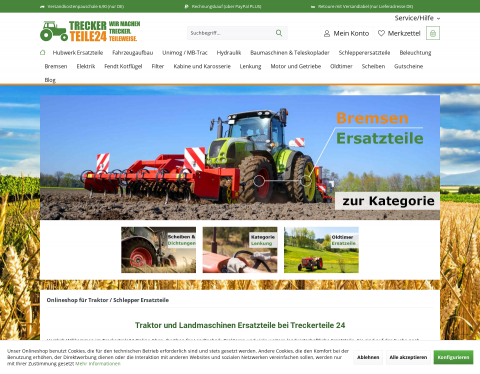 Website-Vorschau von Treckerteile24