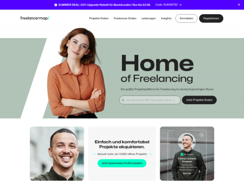Website-Vorschau von Projekte und Aufträge für Freelancer